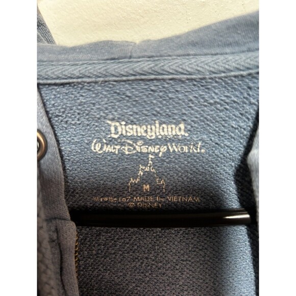 Disney Parks Full Zip Sweatshirt Hoodie Light Blue Mickey Mouse Womens Medium - Picture 3 of 8